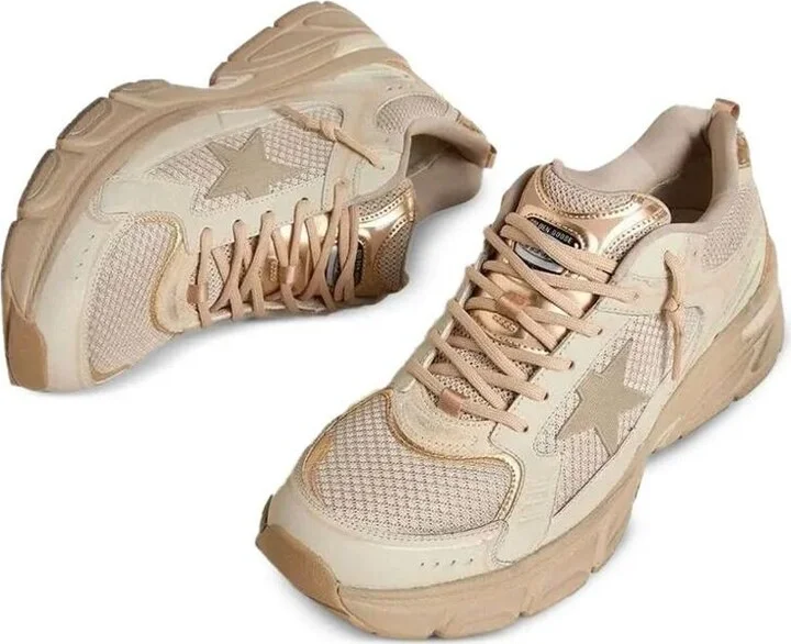 Golden Goose "Lightstar" Net Leather And Suede Upper Tpu Star Net Heel Shoes - Image 4