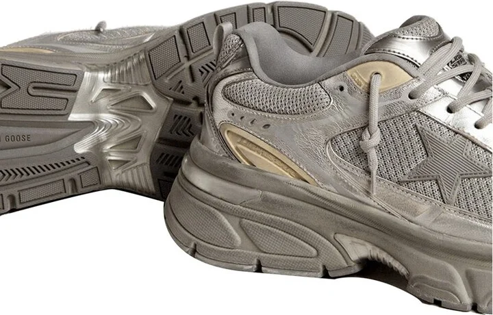 Golden Goose Lightstar Sneakers In Laminated Leather And Mesh Shoes - Image 3