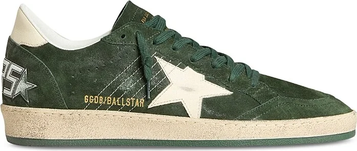 Golden Goose Men's Ballstar Suede Upper Sneakers