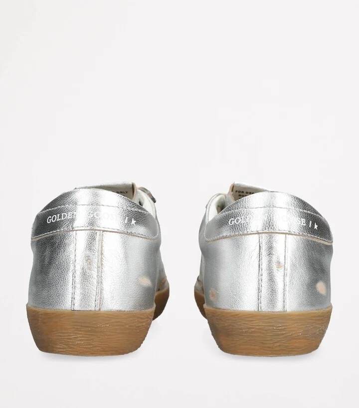 Golden Goose Metallic Leather Super-Star Sneakers - Image 3