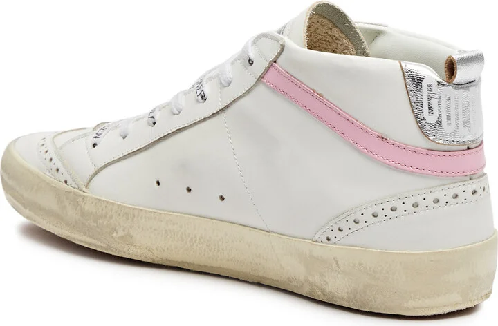 Golden Goose Mid Star Distressed Leather Sneakers - Image 2