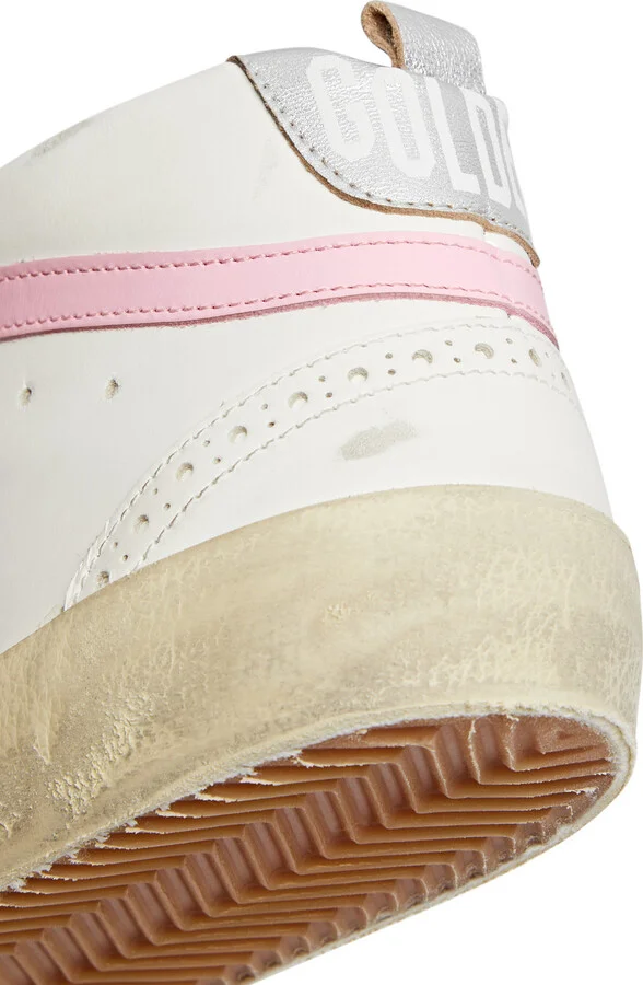 Golden Goose Mid Star Distressed Leather Sneakers - Image 4