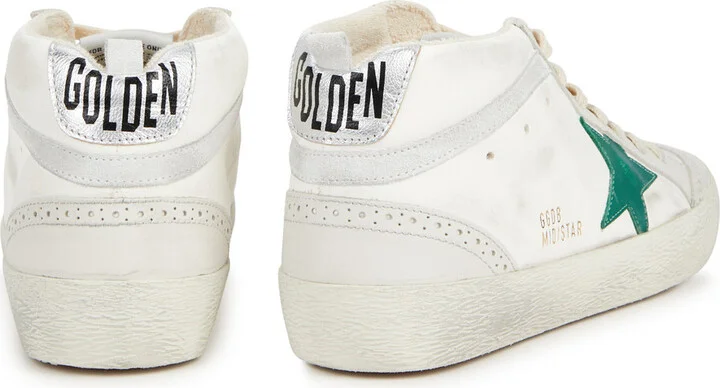 Golden Goose Mid Star Distressed Leather Sneakers - Image 3