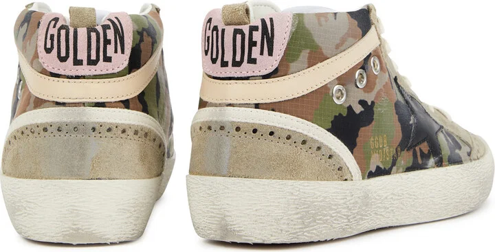Golden Goose Mid Star Distressed Panelled Suede Sneakers - Image 3