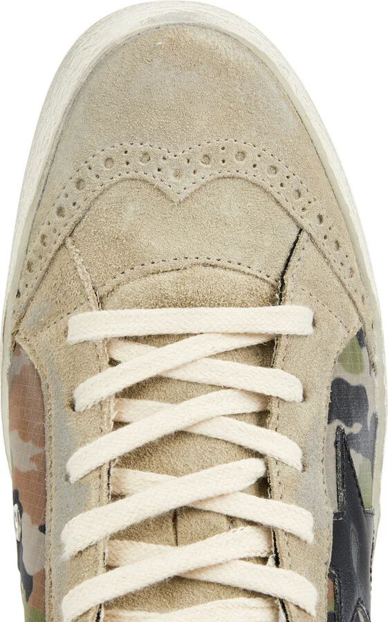 Golden Goose Mid Star Distressed Panelled Suede Sneakers - Image 4