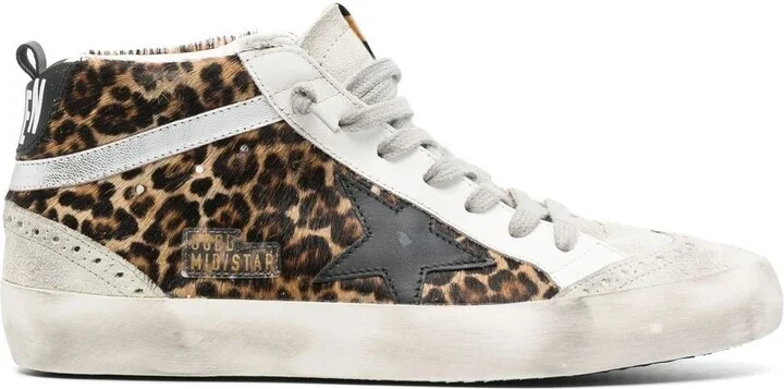 Golden Goose Mid Star Leather Sneakers