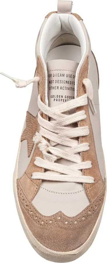 Golden Goose Mid Star Sneakers In Leather And Suede Color Grey/light Brown - Image 3
