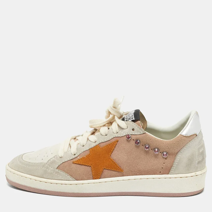 Golden Goose Multicolor Suede Embellished Ballstar Sneakers Size 38