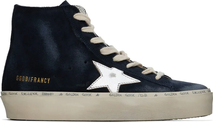 Golden Goose Navy Hi Francy Classic Sneakers