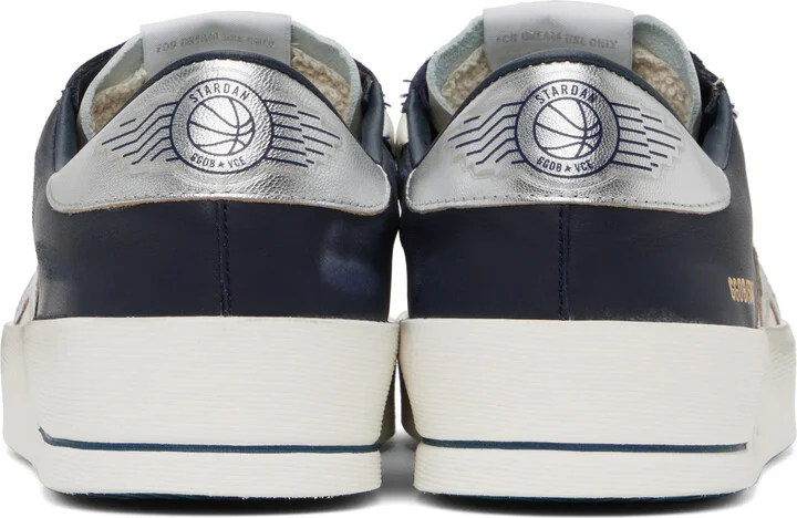 Golden Goose Navy & White Stardan Sneakers - Image 2