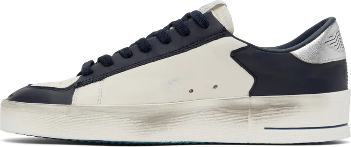Golden Goose Navy & White Stardan Sneakers - Image 3