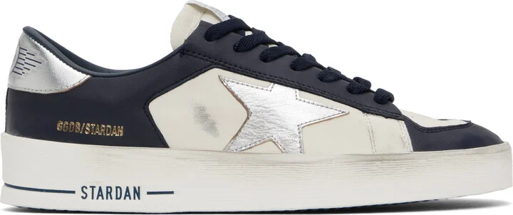 Golden Goose Navy & White Stardan Sneakers