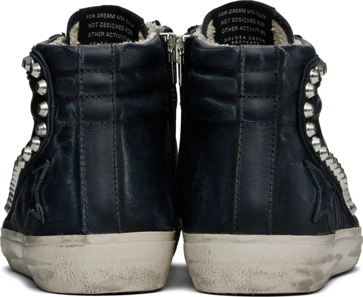 Golden Goose Navy Women's Slide Sneakers - Image 2