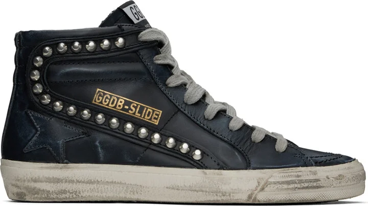 Golden Goose Navy Women's Slide Sneakers