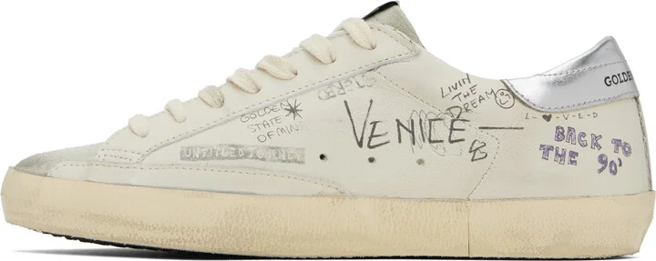 Golden Goose Off-White & Gray Super-Star LTD Sneakers - Image 3