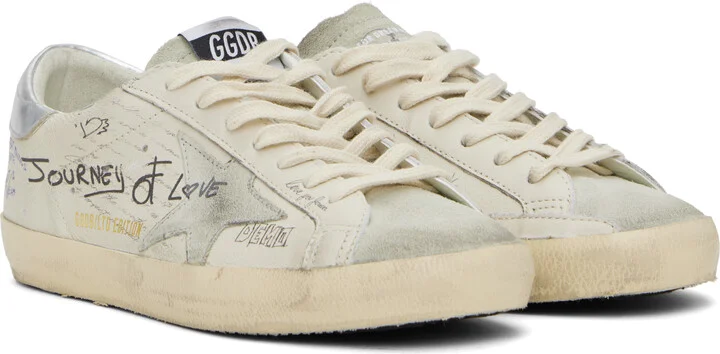Golden Goose Off-White & Gray Super-Star LTD Sneakers - Image 4