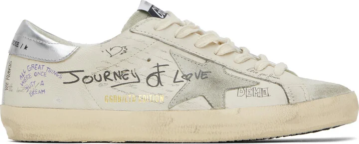 Golden Goose Off-White & Gray Super-Star LTD Sneakers