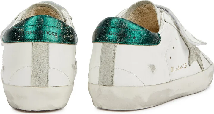 Golden Goose Old School Distressed Leather Sneakers - Image 3