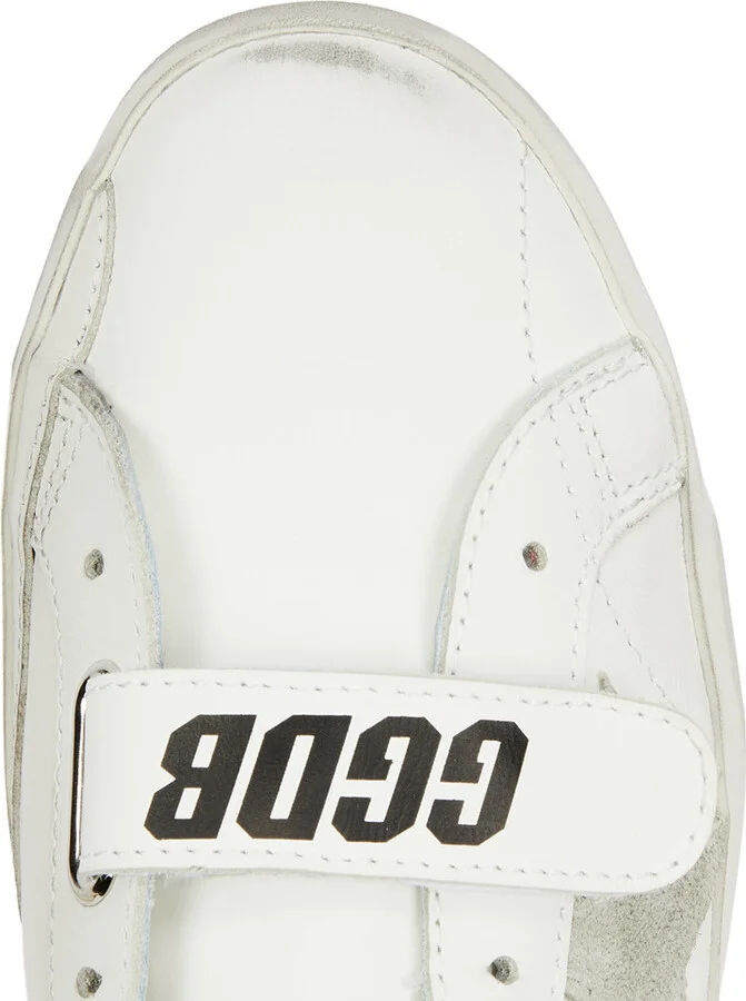 Golden Goose Old School Distressed Leather Sneakers - Image 4