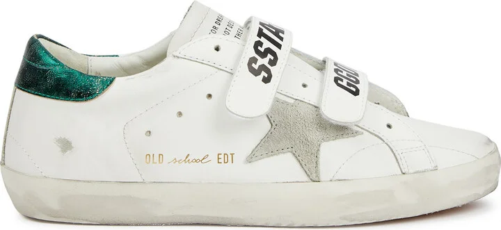 Golden Goose Old School Distressed Leather Sneakers