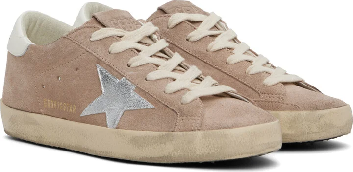 Golden Goose Pink & White Super-Star Classic Sneakers - Image 4