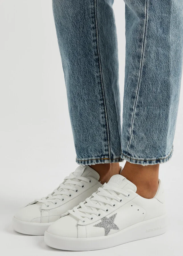 Golden Goose Pure Star Swarovski-embellished Leather Sneakers - Image 5