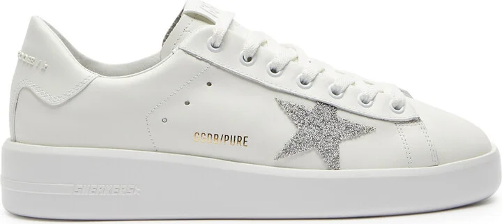Golden Goose Pure Star Swarovski-embellished Leather Sneakers