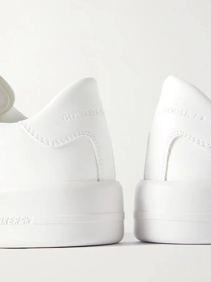 Golden Goose - Purestar Faux Leather Sneakers - White - Image 4