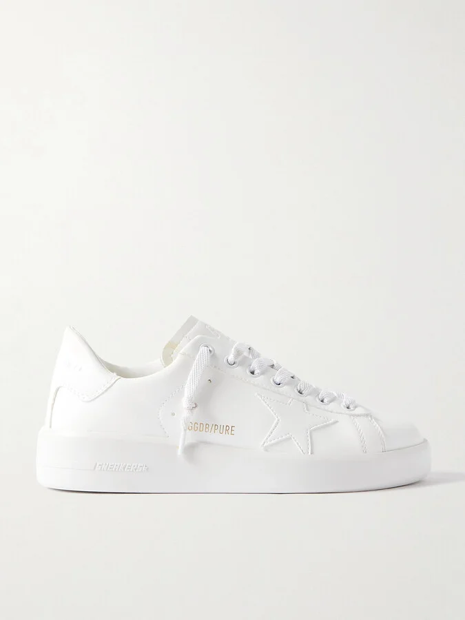 Golden Goose - Purestar Faux Leather Sneakers - White