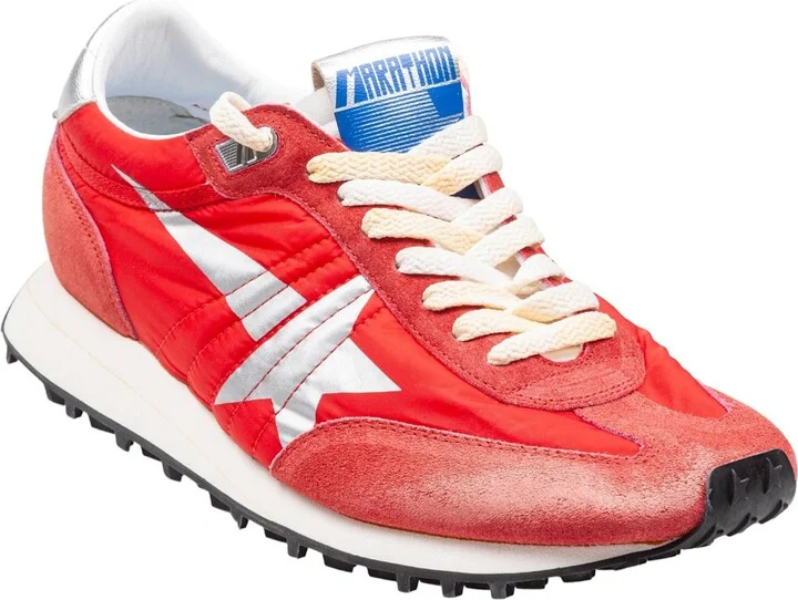 Golden Goose Red Nylon And Suede Running Sneakers - Image 2