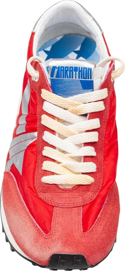 Golden Goose Red Nylon And Suede Running Sneakers - Image 3