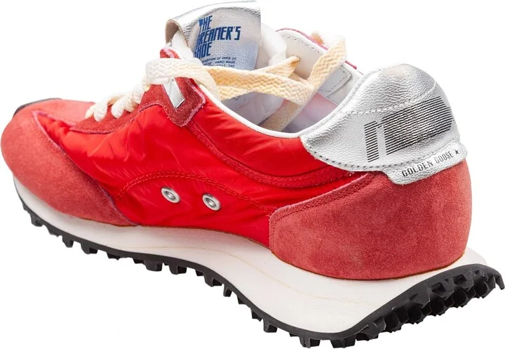 Golden Goose Red Nylon And Suede Running Sneakers - Image 4