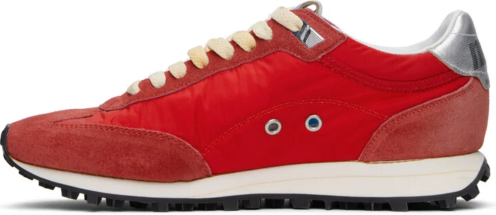 Golden Goose Red & Silver Marathon Sneakers - Image 3
