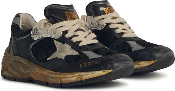 Golden Goose 'Running Dad' Black Leather Blend Sneakers - Image 2