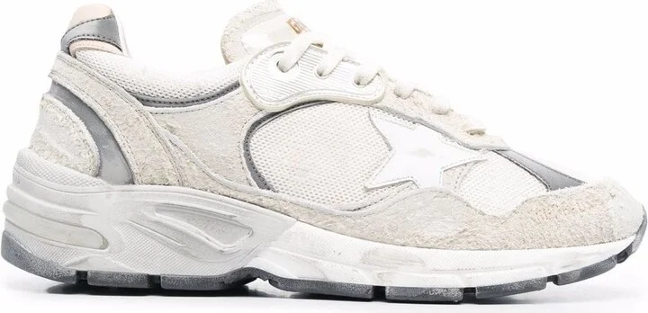 Golden Goose Running Dad Leather Sneakers