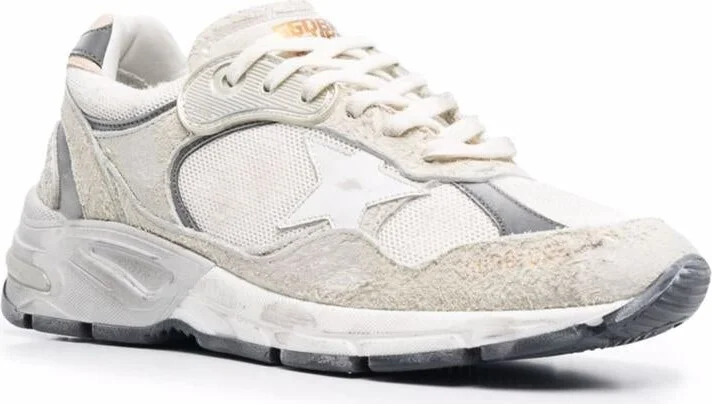Golden Goose Running Dad Net And Suede Upper Leather Star And Heel Suede Spur Shoes - Image 4