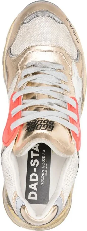 Golden Goose "Running" Dadmesh And Laminated Leather Upper Leather Star Laminated Leather Toe And Tongue Shoes - Image 2