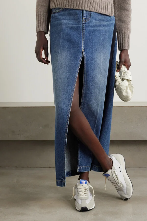 Golden Goose - Running Marathon Distressed Leather-trimmed Shell And Suede Sneakers - White - Image 2