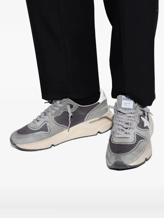 Golden Goose Running Net Upper Suede Toe And Spur Leather Star And Heel - Image 6