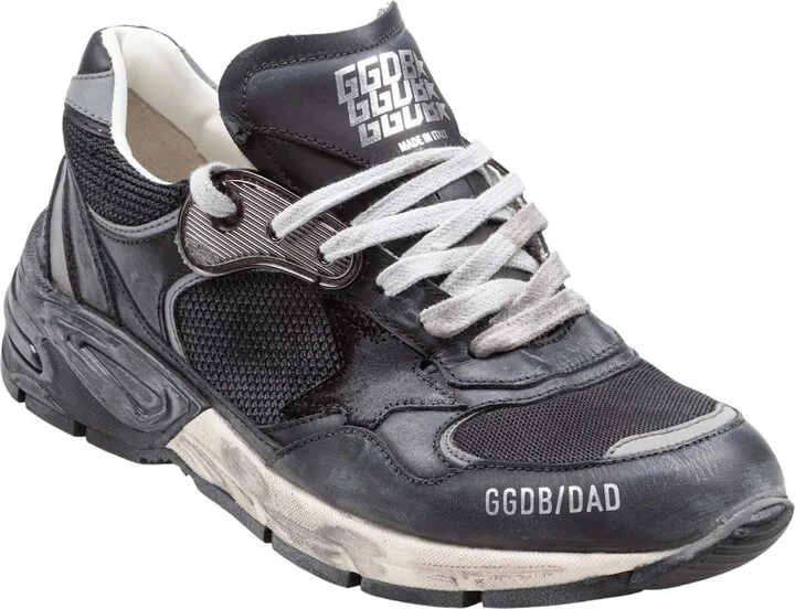 Golden Goose Running Sneakers In Leather And Mesh Color Black/silver - Image 2