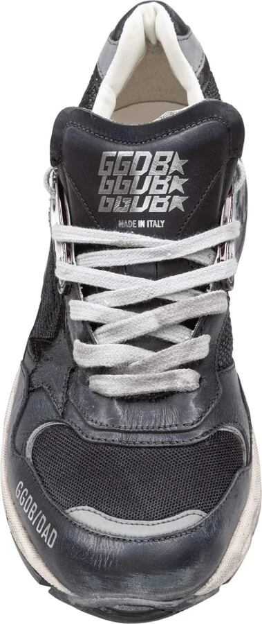 Golden Goose Running Sneakers In Leather And Mesh Color Black/silver - Image 3