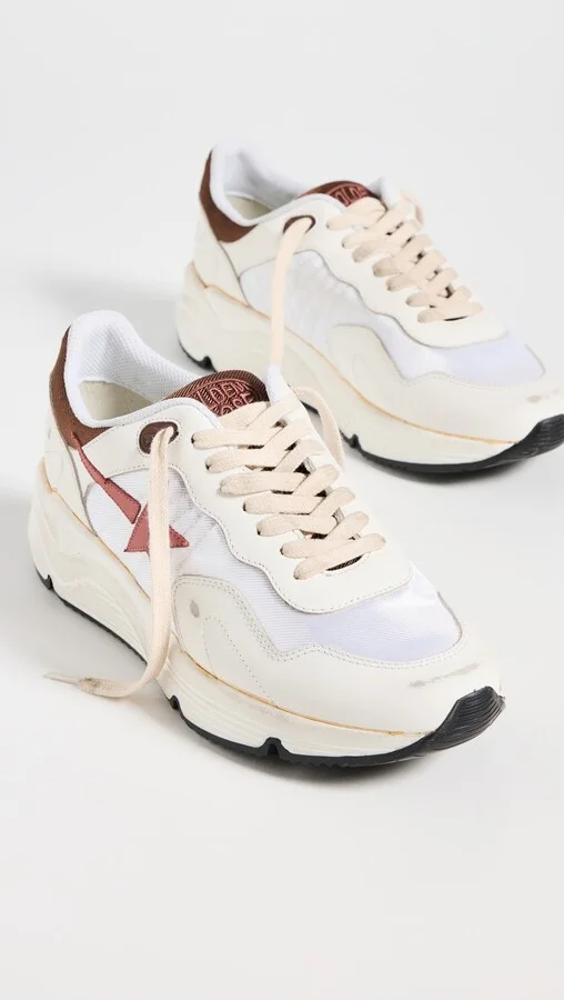 Golden Goose Running Sole Leather Star and Spur Sneakers - Image 4
