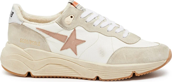 Golden Goose Running Sole Panelled Leather Sneakers