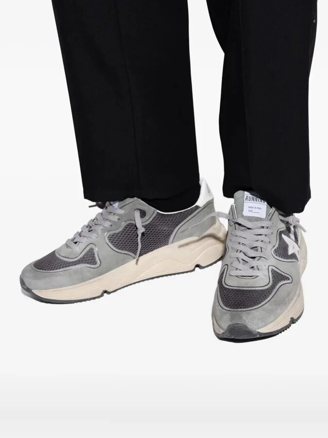 Golden Goose Running Sole Sneakers In Suede And Mesh Shoes - Image 5