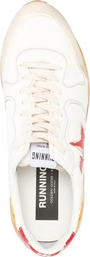 Golden Goose Running Sole Sneakers With Red Leather Star And Heel Tab Shoes - Image 2