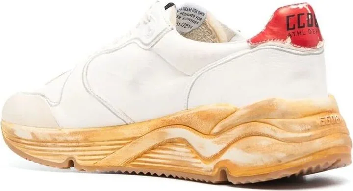 Golden Goose Running Sole Sneakers With Red Leather Star And Heel Tab Shoes - Image 4