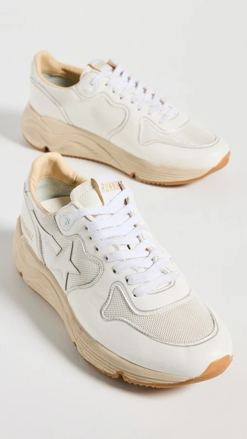 Golden Goose Running Toe Box Leather Star Nappa Heel and Spur Sneakers - Image 5