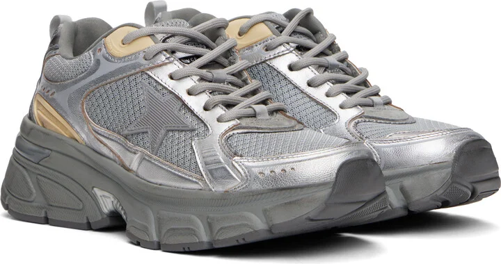 Golden Goose Silver Lightstar Sneakers - Image 4