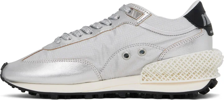 Golden Goose Silver Marathon Sneakers - Image 3
