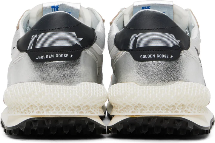 Golden Goose Silver Marathon Sneakers - Image 2